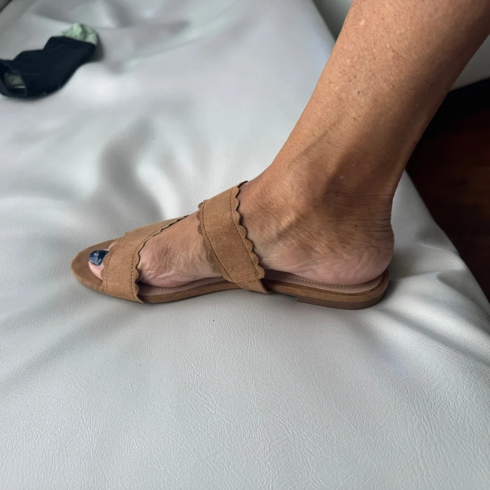 Women Shoes sandals slides slip on 38/7,5 beige H&M